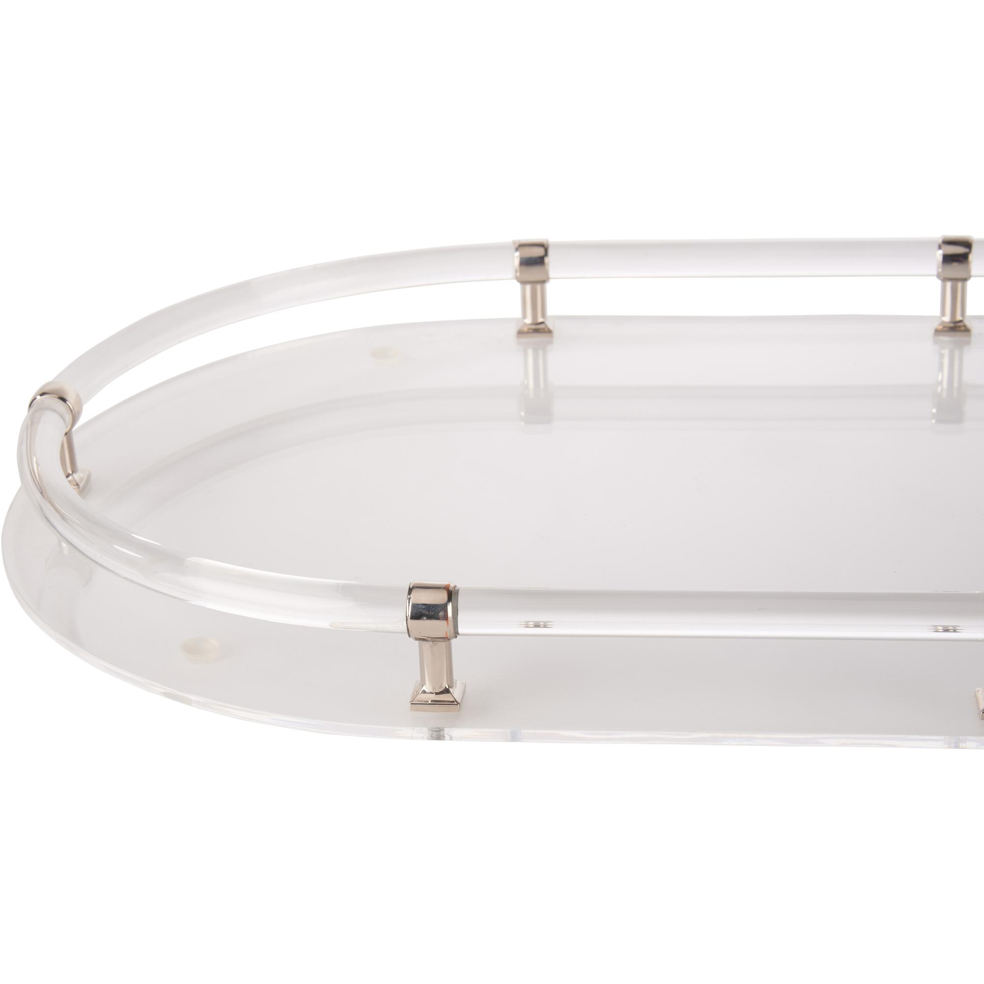Acrylic Oval Tray - Nickel 3 Acrylic Oval Tray - Nickel - Image 3