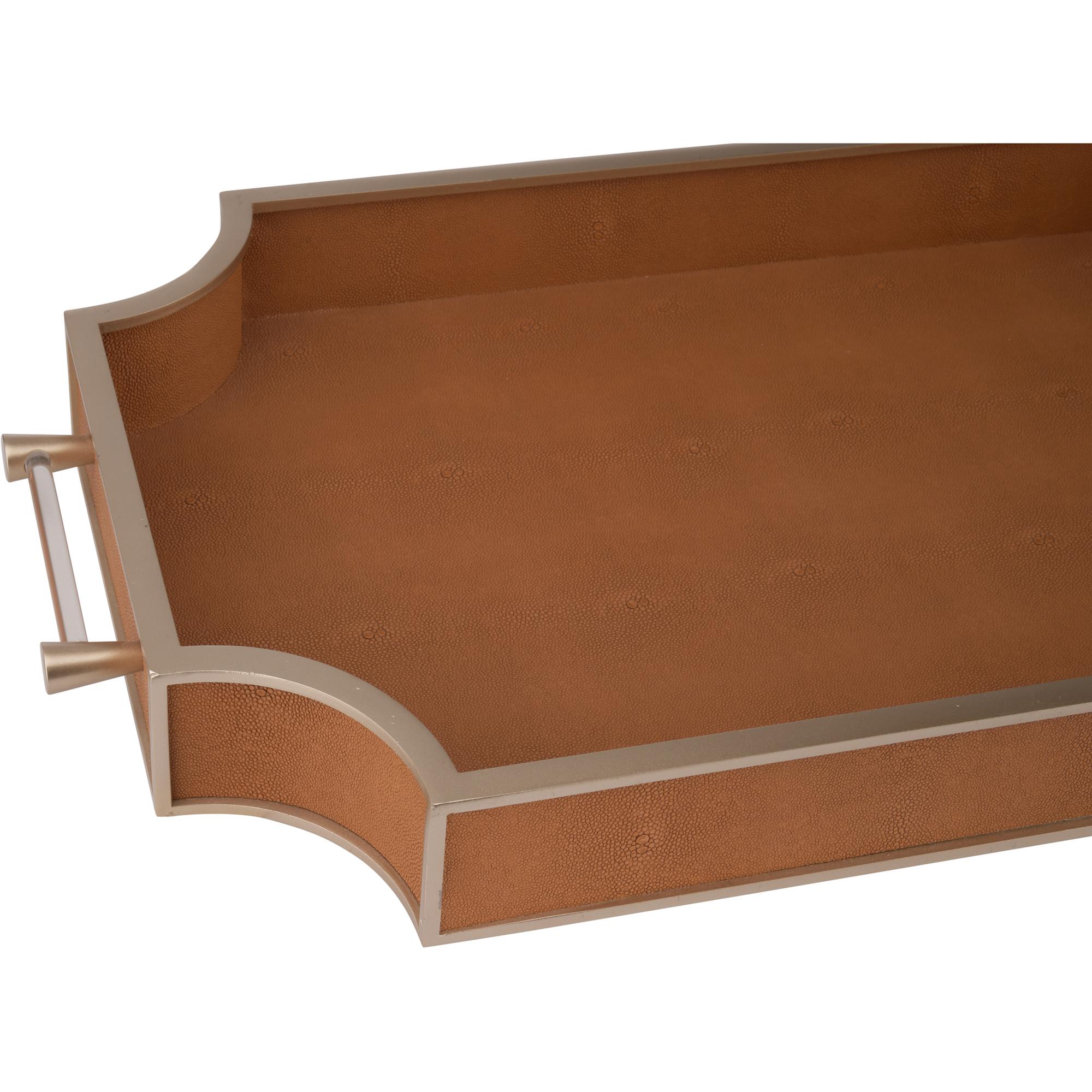 Shagreen Tray - Brown 4 Shagreen Tray - Brown - Image 4