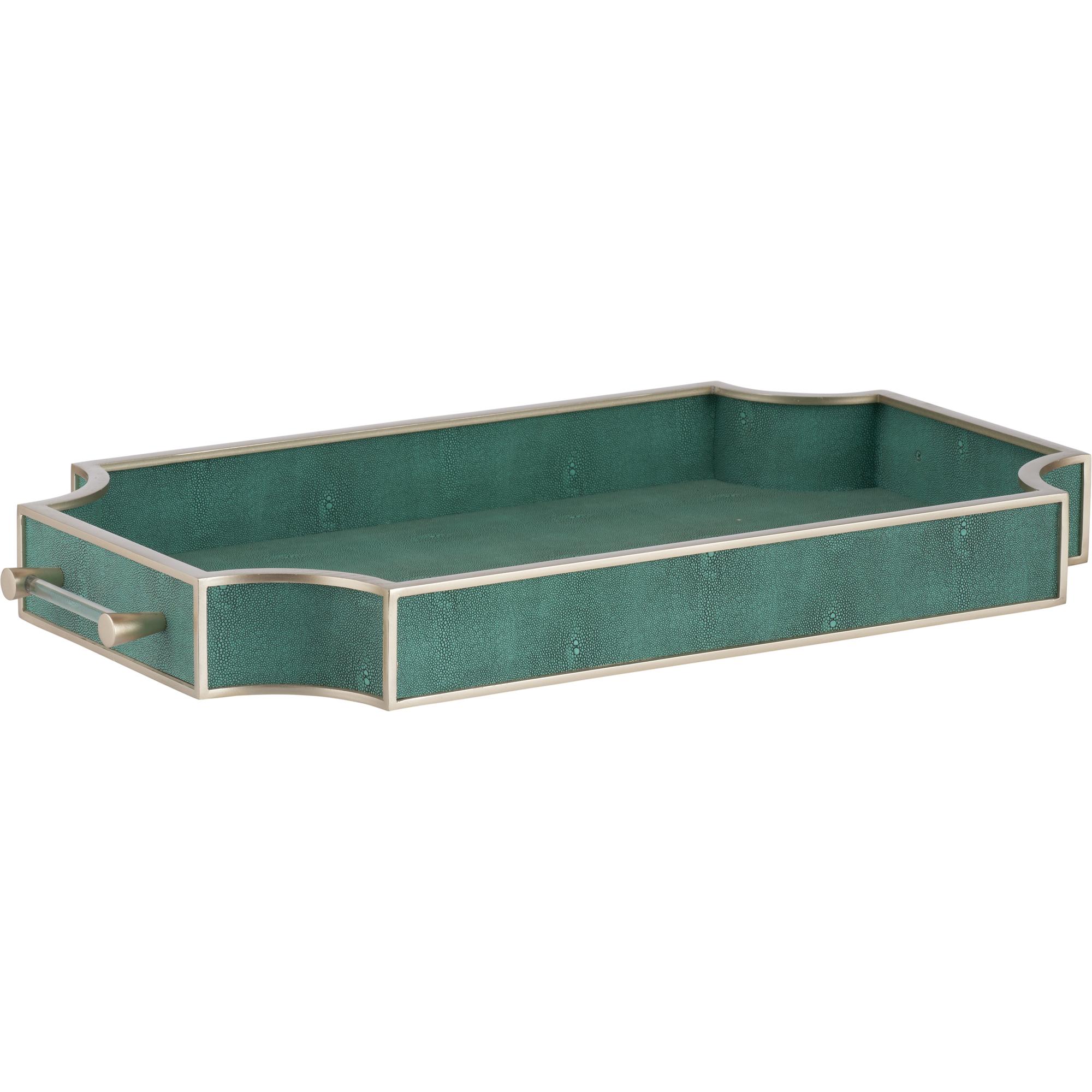 Shagreen Tray - Green 1 Shagreen Tray - Green