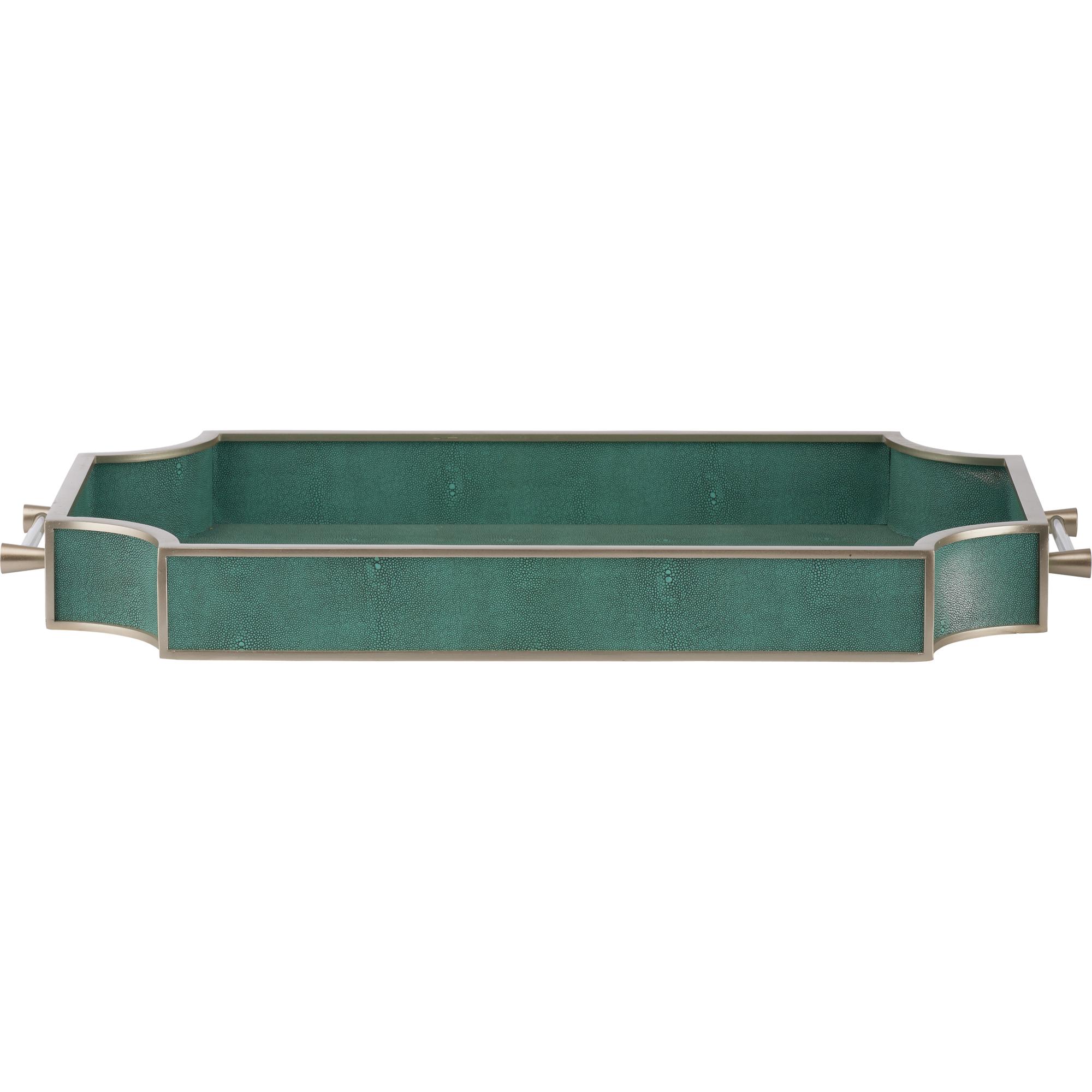 Shagreen Tray - Green 3 Shagreen Tray - Green - Image 3