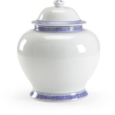 Greek Key Covered Urn