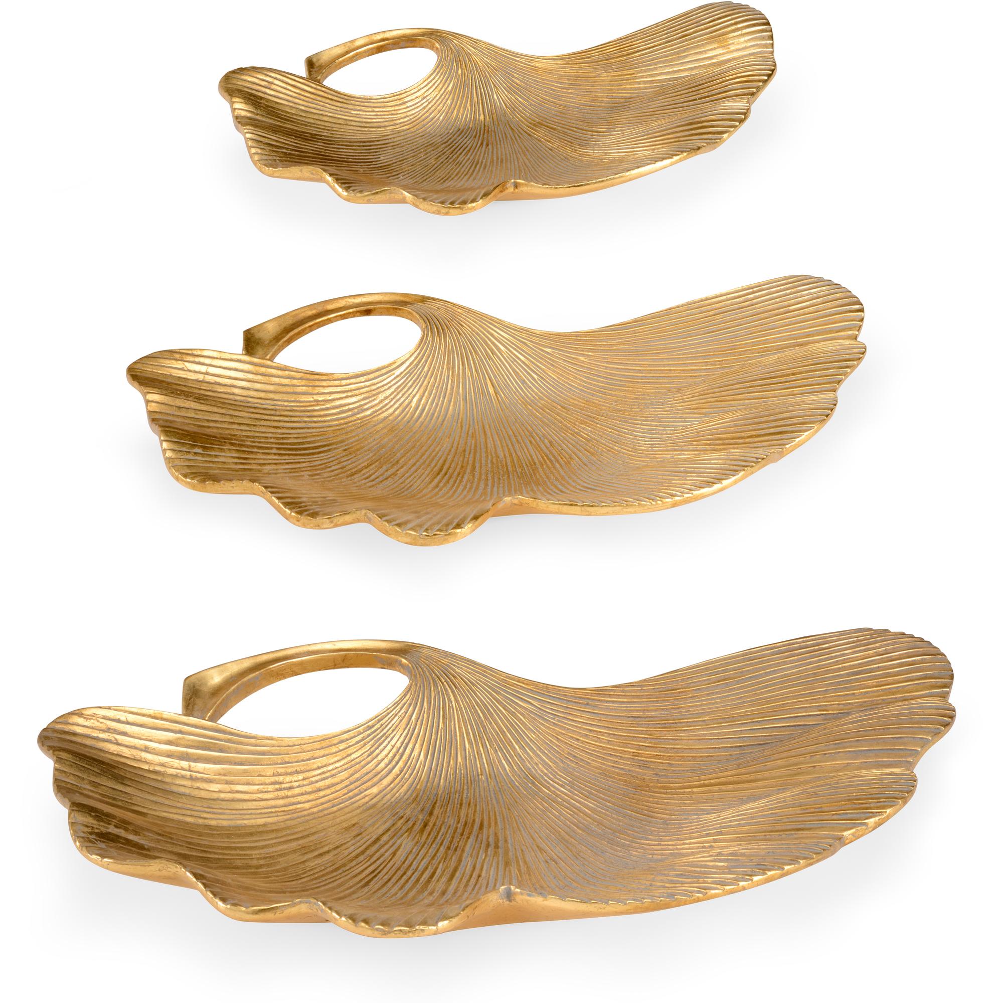 Lotus Leaf Trays - Gold (S3) 1 Lotus Leaf Trays - Gold (S3)