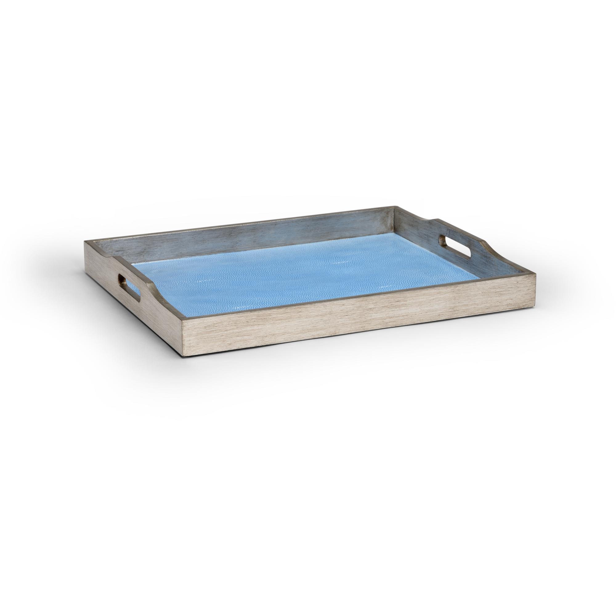 Large Blue Shagreen Tray 1 Large Blue Shagreen Tray