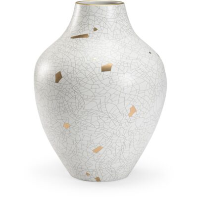 Gold Crackle Urn (Lg)