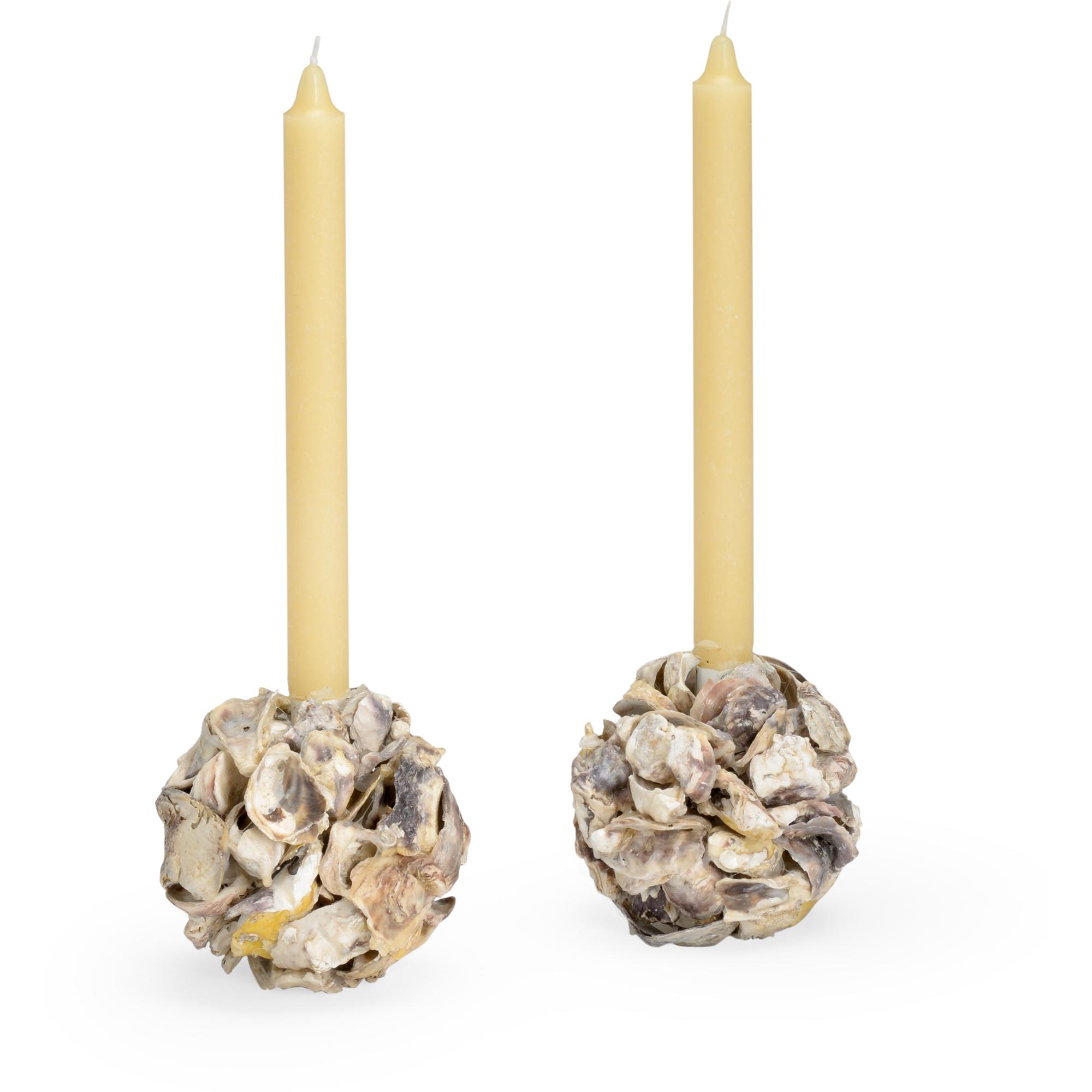 Oyster Shell Candleholder (Pr) 1 Oyster Shell Candleholder (Pr)