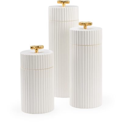 White Bamboo Canisters (S3)