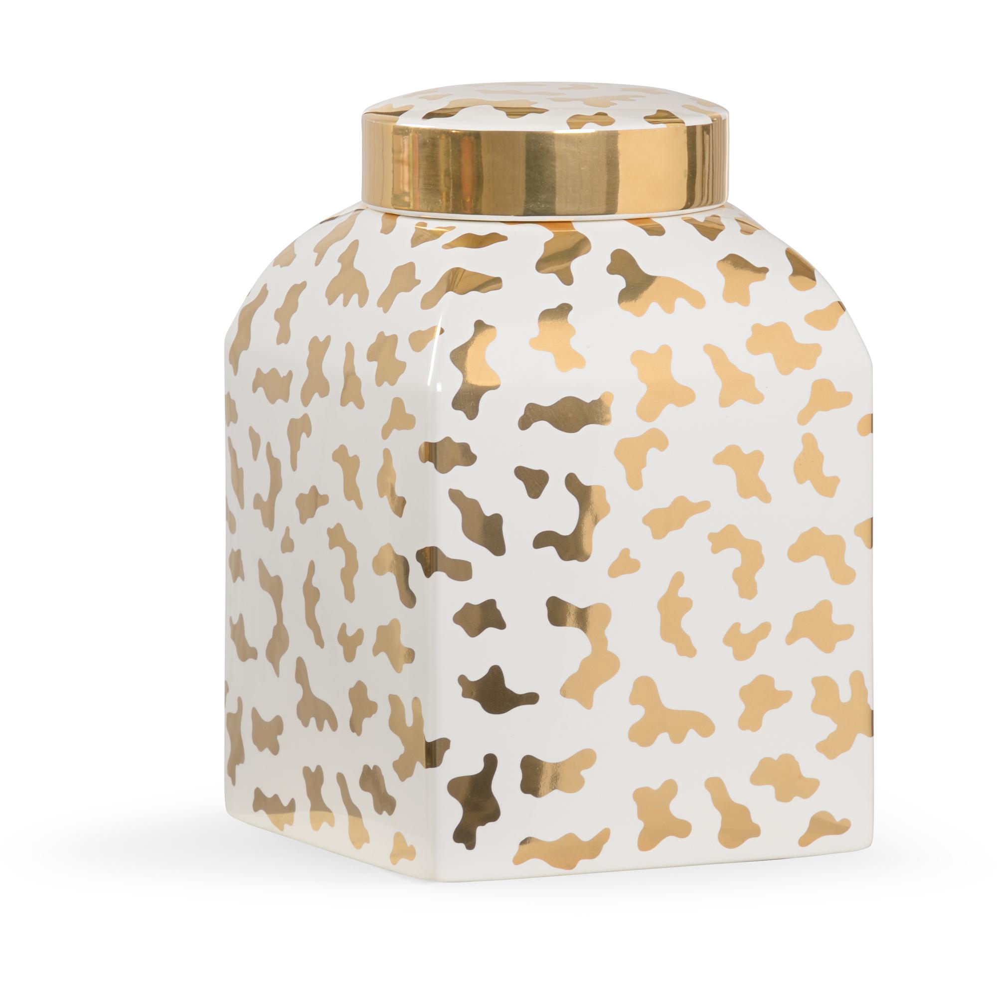 Jungle Ginger Jar - White 1 Jungle Ginger Jar - White