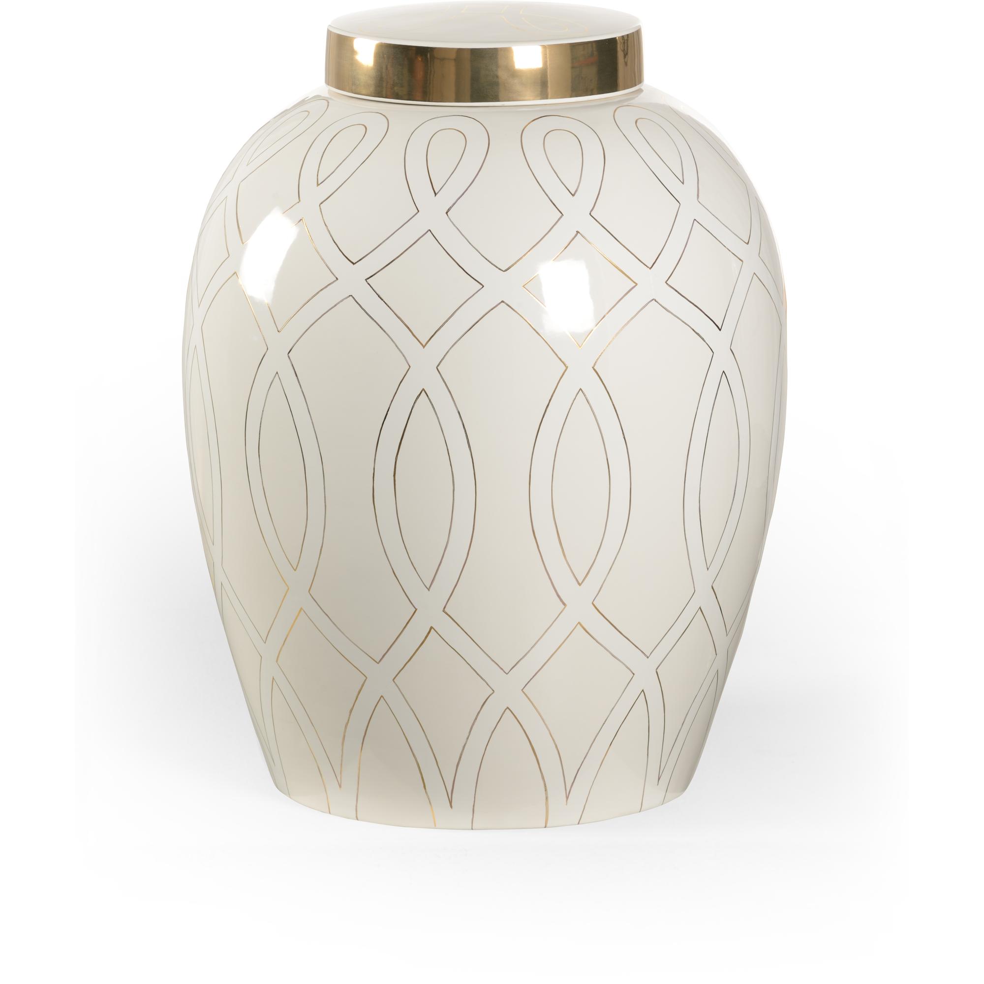 Sarah Ginger Jar - White 1 Sarah Ginger Jar - White