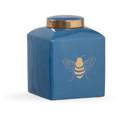Bee Gracious Ginger Jar - Blue