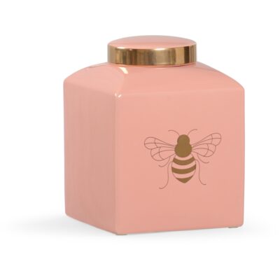 Bee Gracious Ginger Jar - Coral