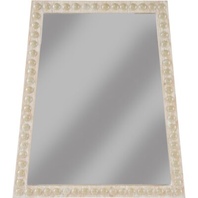 Trapezoid Mirror - Whitewash