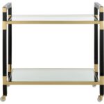 Acrylic Bar Cart - Black/Brass 5 Acrylic Bar Cart - Black/Brass 385705 385705 B