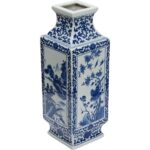 Dynasty Blue and White Landscape Vase 385774 385774 D