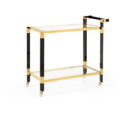 Boulevardier Bar Cart - Black/Gold