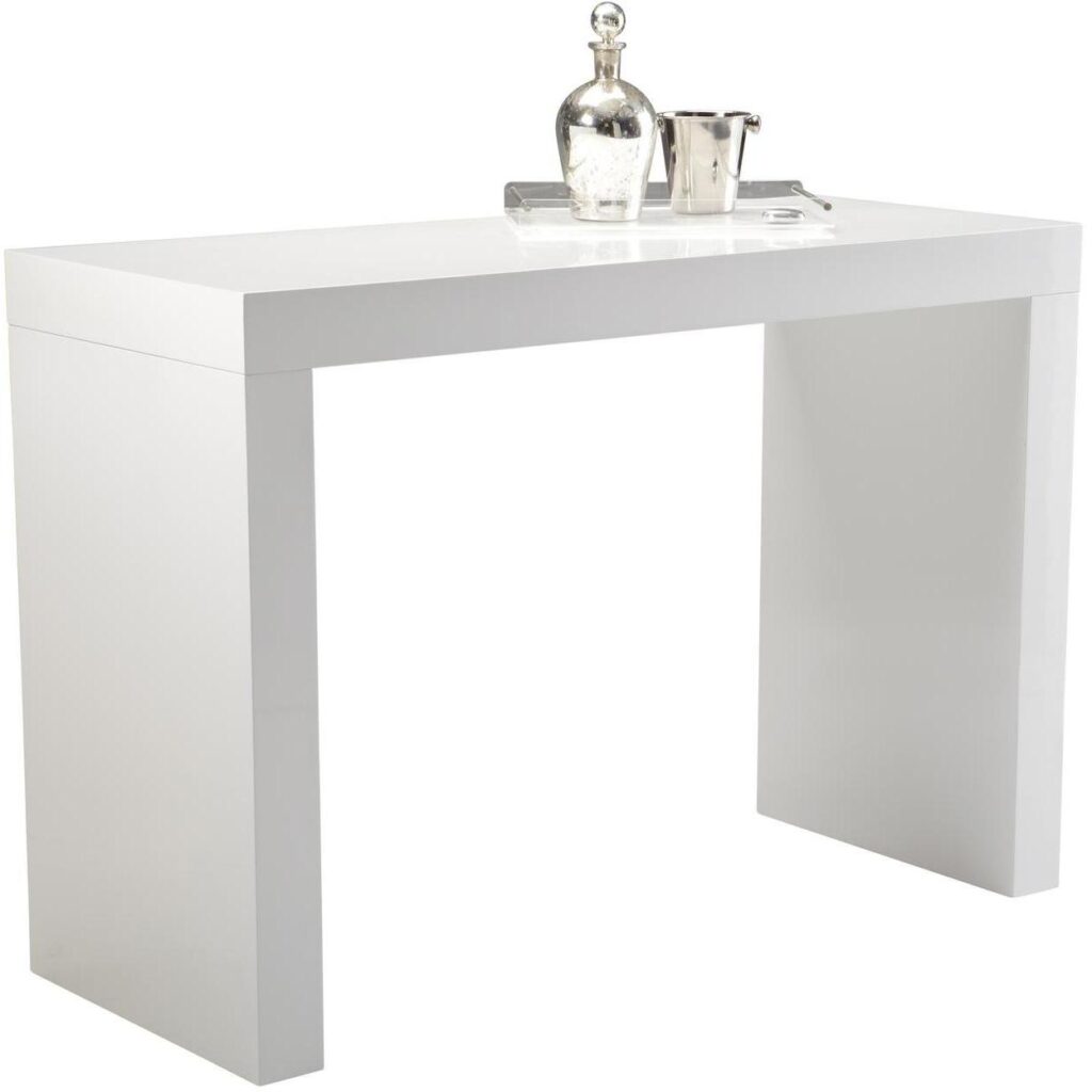 Faro Bar Table - High Gloss White