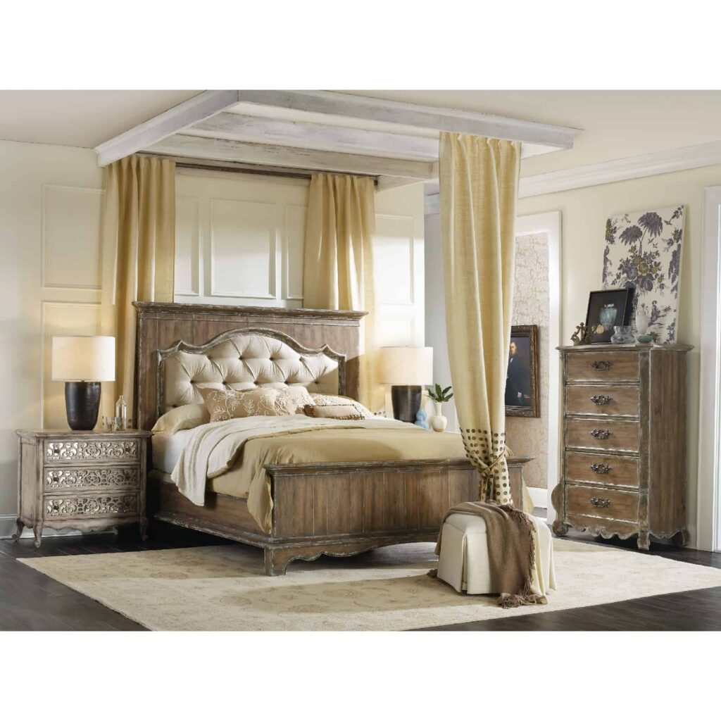 Chatelet Queen Upholstered Mantle Panel Bed - Image 2