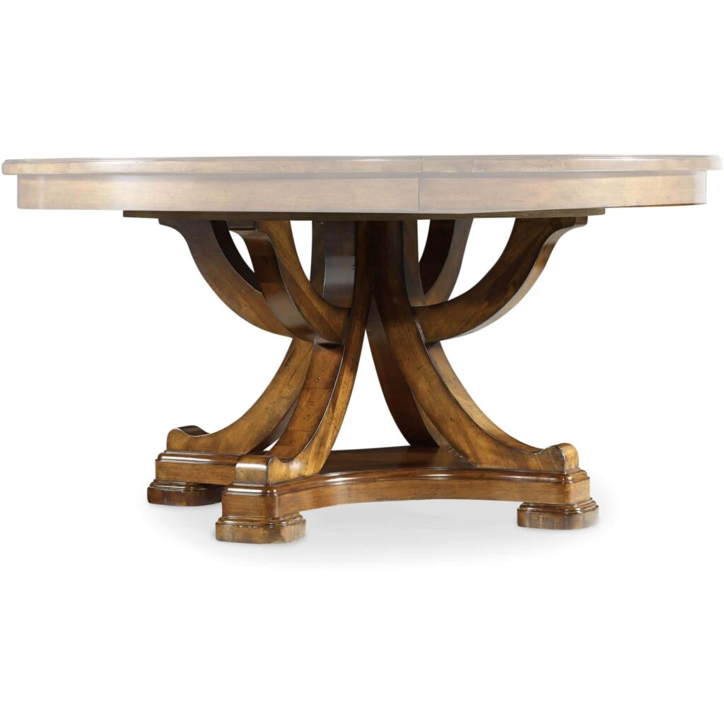 Tynecastle Round Pedestal Dining Table with One 18" Leaf - Image 5