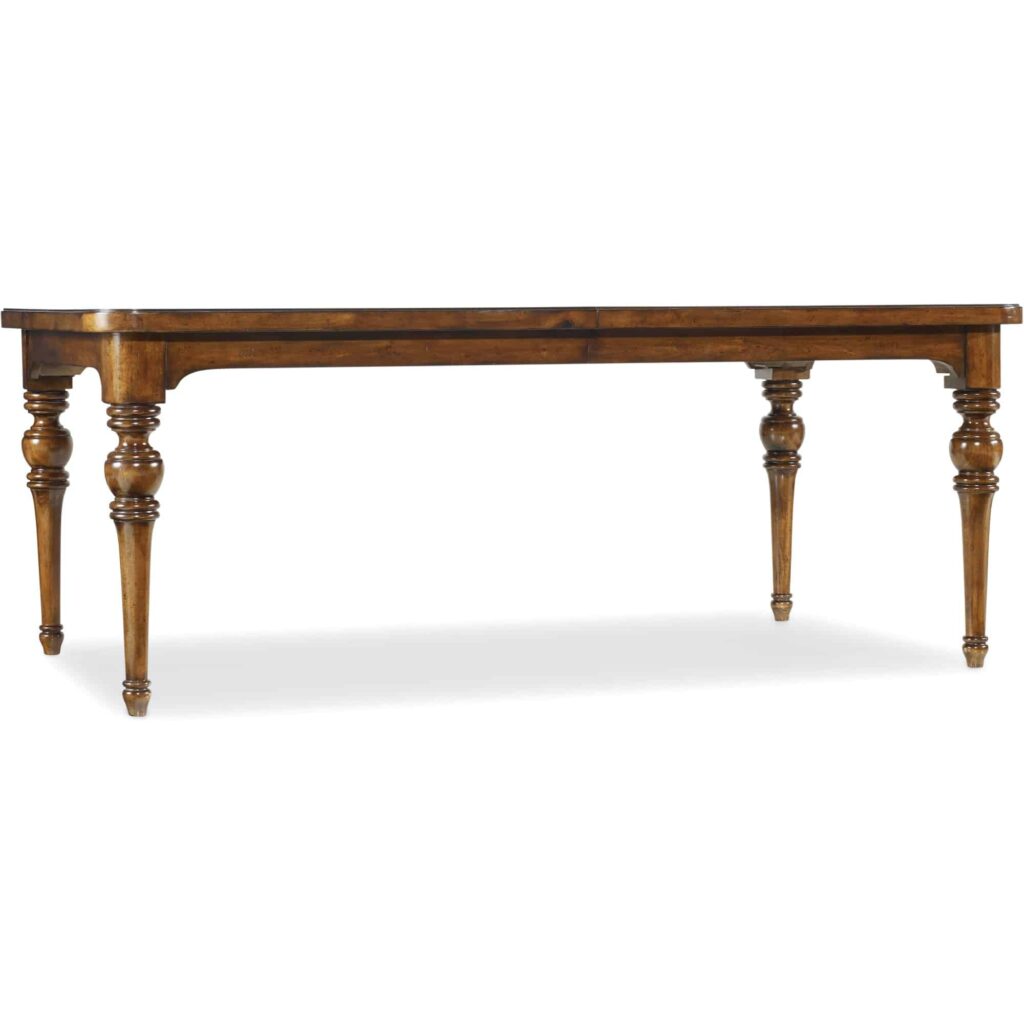 Tynecastle Rectangle Leg Dining Table with Two 18" Leaves