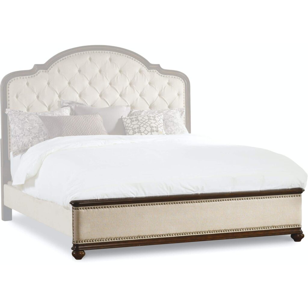 Leesburg King Upholstered Bed with Wood Rails - Image 5