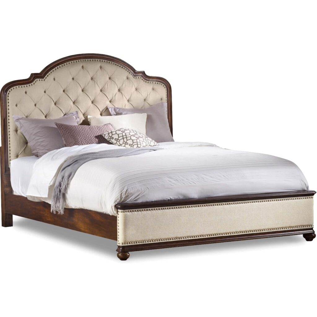 Leesburg King Upholstered Bed with Wood Rails