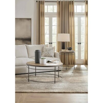 St. Armand Round End Table 5601-80113-LTWD 5601 80110 113 ltwd room