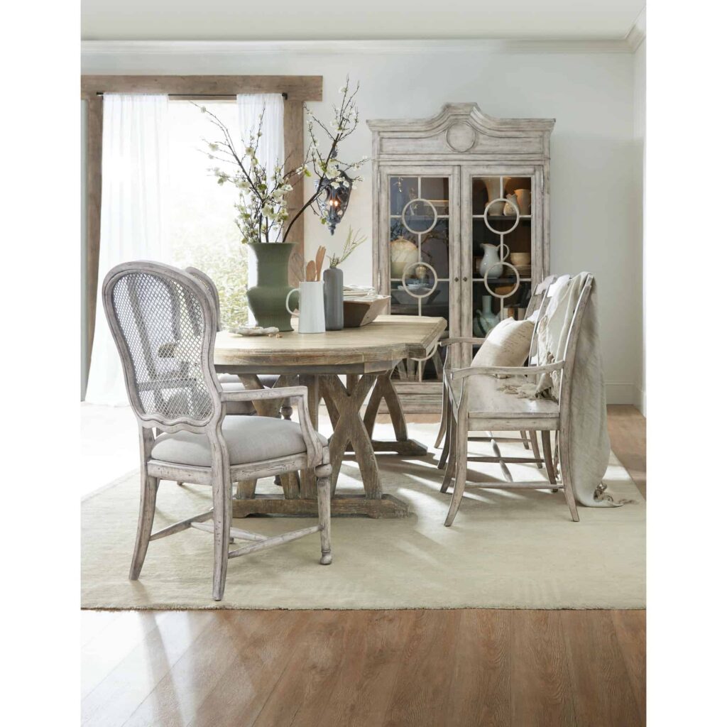 Boheme Colibri 88in Trestle Dining Table with 1-20in Leaf - Image 3