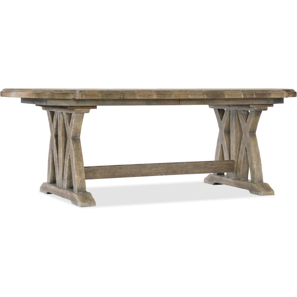 Boheme Colibri 88in Trestle Dining Table with 1-20in Leaf