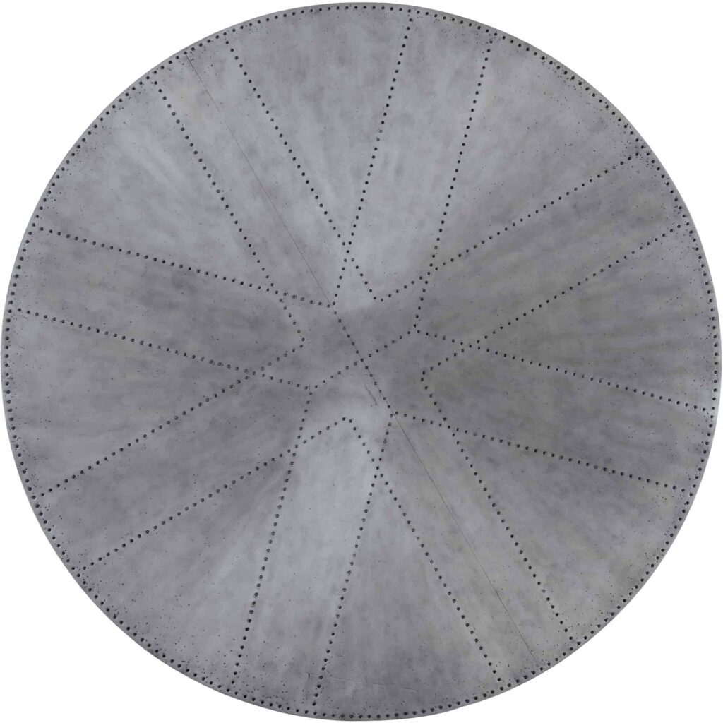 Boheme Ascension 60in Zinc Round Dining Table - Image 2