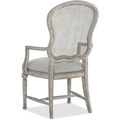 Boheme Gaston Metal Back Arm Chair 5750-75401-LTWD 5750 75401 ltwd silo back