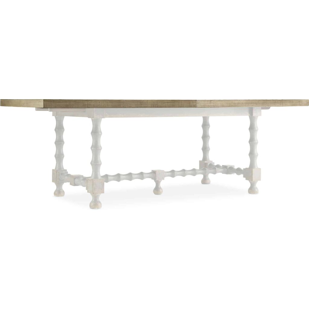 Ciao Bella 84in Trestle Table w/ 2-18in Leaves-Natural/Gray - Image 6