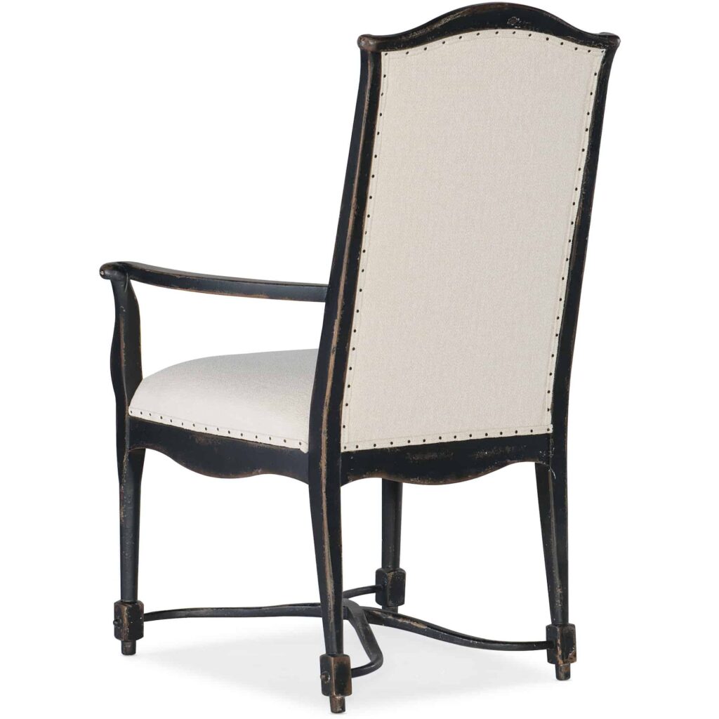 Ciao Bella Upholstered Back Arm Chair- Black - Image 2