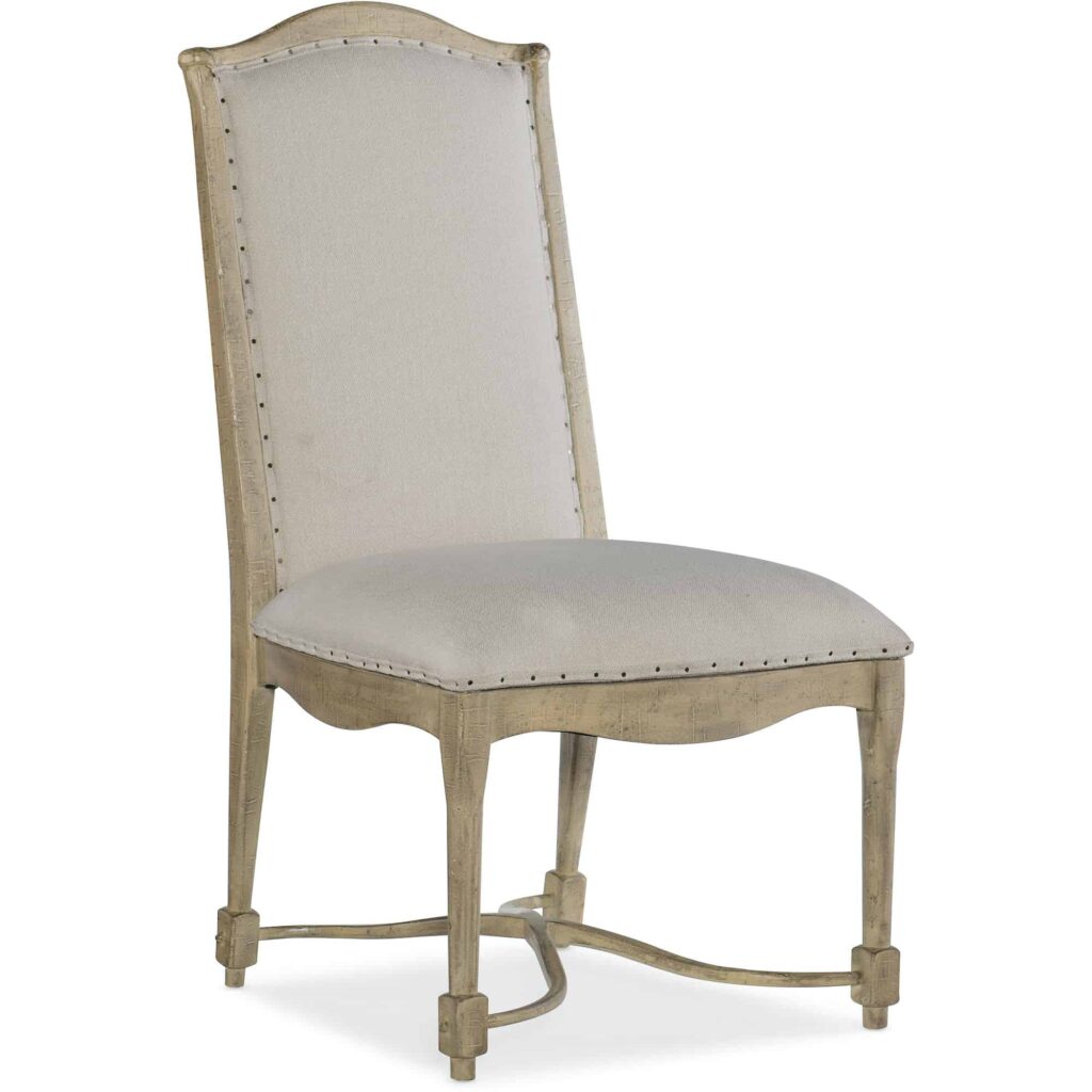 Ciao Bella Upholstered Back Side Chair- Natural