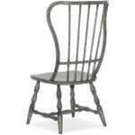 Ciao Bella Spindle Back Side Chair- Speckled Gray 4 Ciao Bella Spindle Back Side Chair- Speckled Gray 5805-75311-96 5805 75311 96 back silo