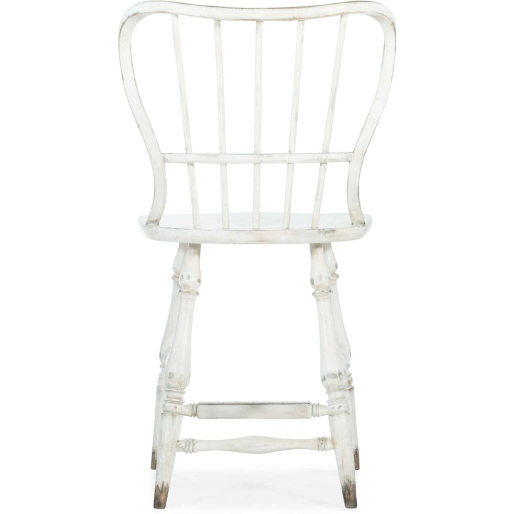 Ciao Bella Spindle Back Counter Stool-White - Image 2