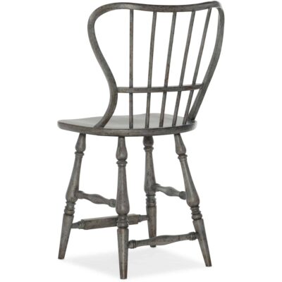 Ciao Bella Spindle Back Counter Stool-Speckled Gray 5805-75351-96 5805 75351 96 back silo