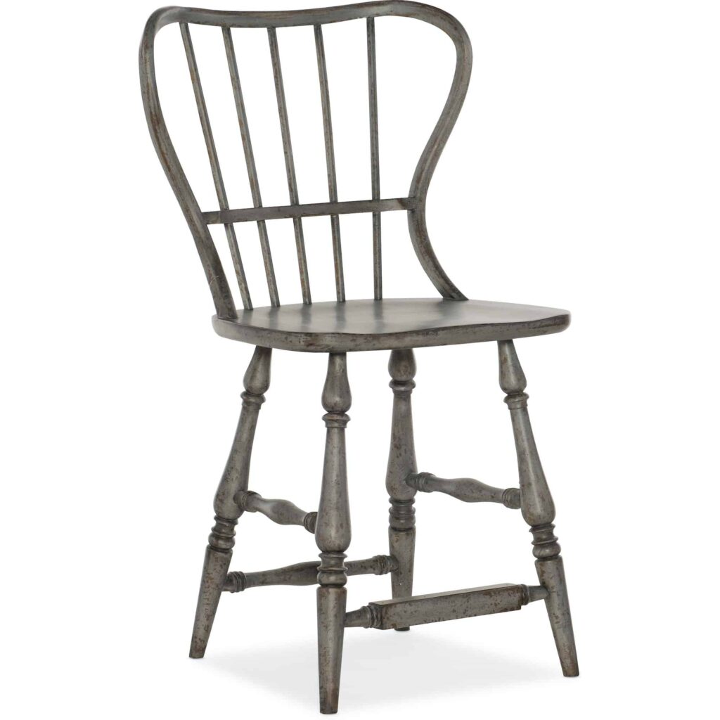 Ciao Bella Spindle Back Counter Stool-Speckled Gray