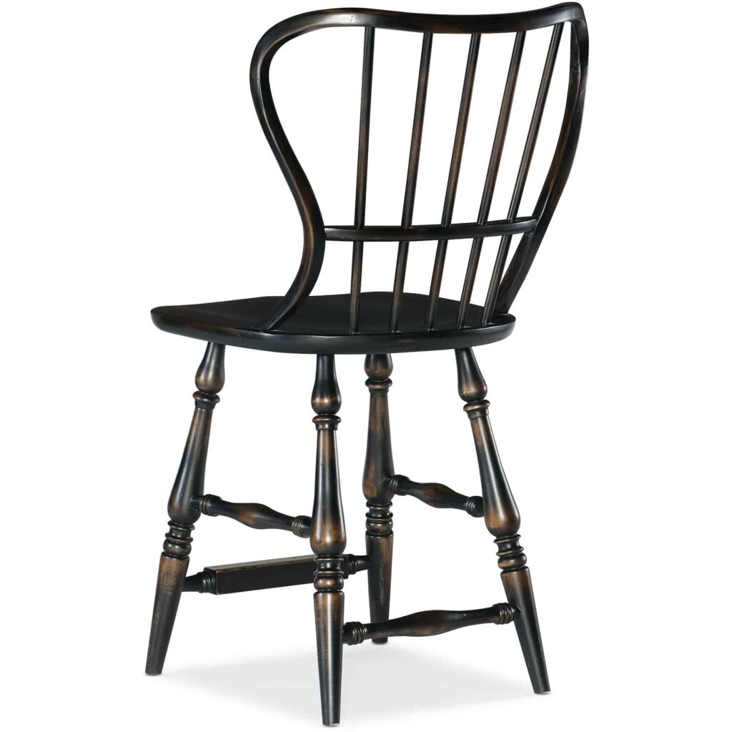 Ciao Bella Spindle Back Counter Stool-Black - Image 2