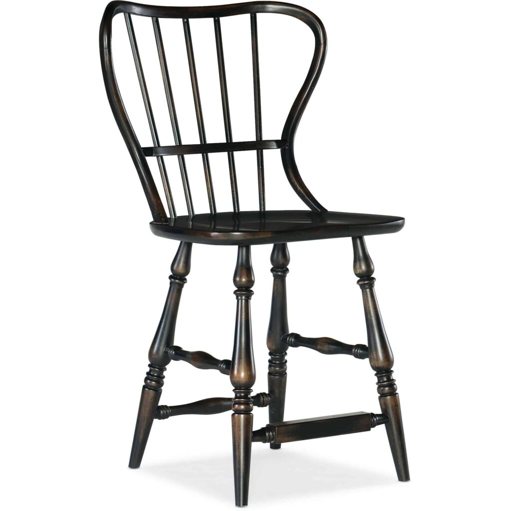 Ciao Bella Spindle Back Counter Stool-Black