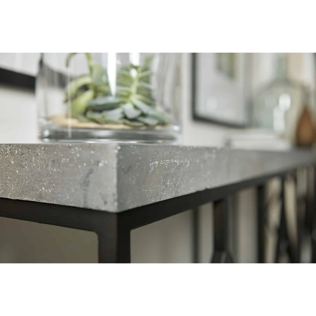 Ciao Bella Metal and Faux Concrete Console Table - Image 3