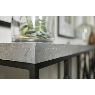 Ciao Bella Metal and Faux Concrete Console Table 5805-85002-00 5805 85002 00 detail