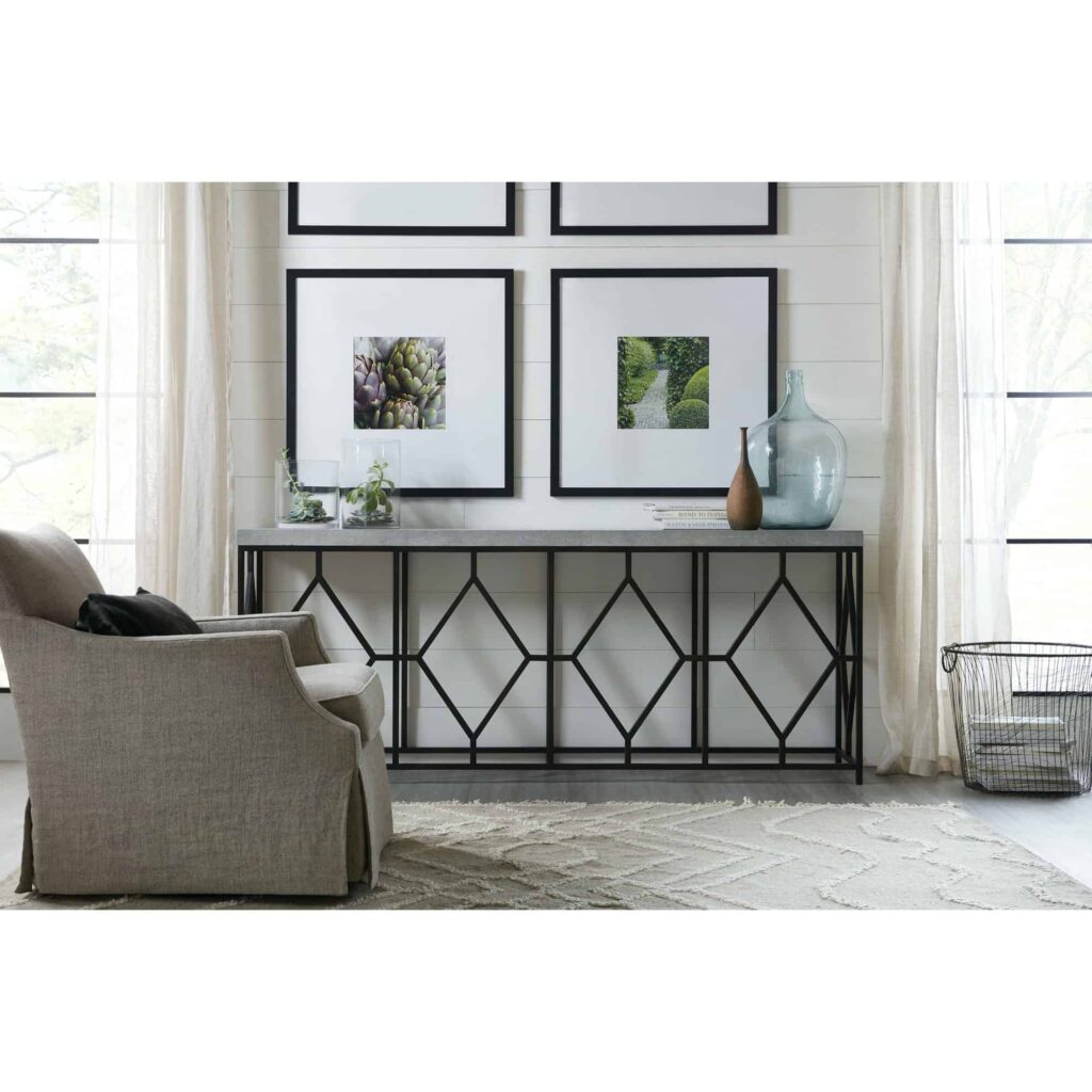 Ciao Bella Metal and Faux Concrete Console Table - Image 5