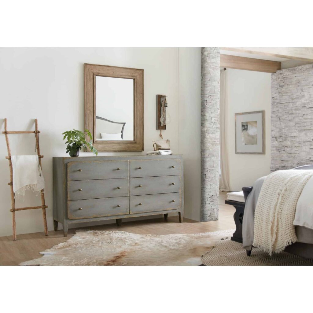 Ciao Bella Six-Drawer Dresser- Speckled Gray - Image 3