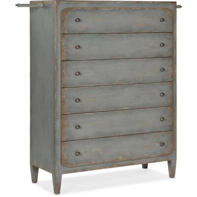 Ciao Bella Six-Drawer Chest- Speckled Gray 5805-90010-95 5805 90010 95 open silo