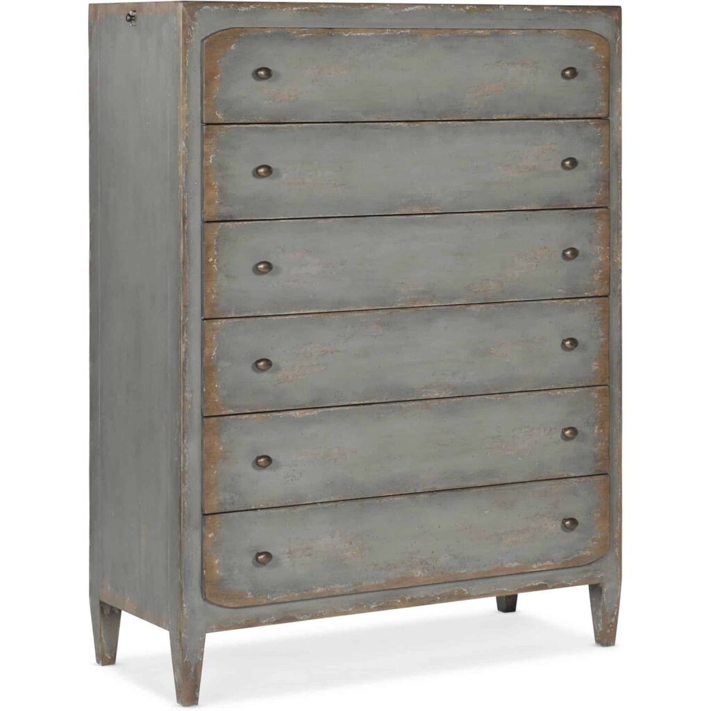 Ciao Bella Six-Drawer Chest- Speckled Gray