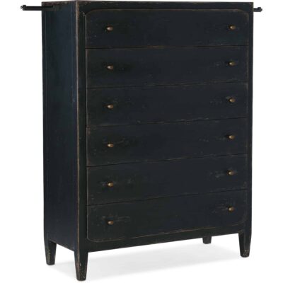 Ciao Bella Six-Drawer Chest- Black 5805-90010-99 5805 90010 99 open silo