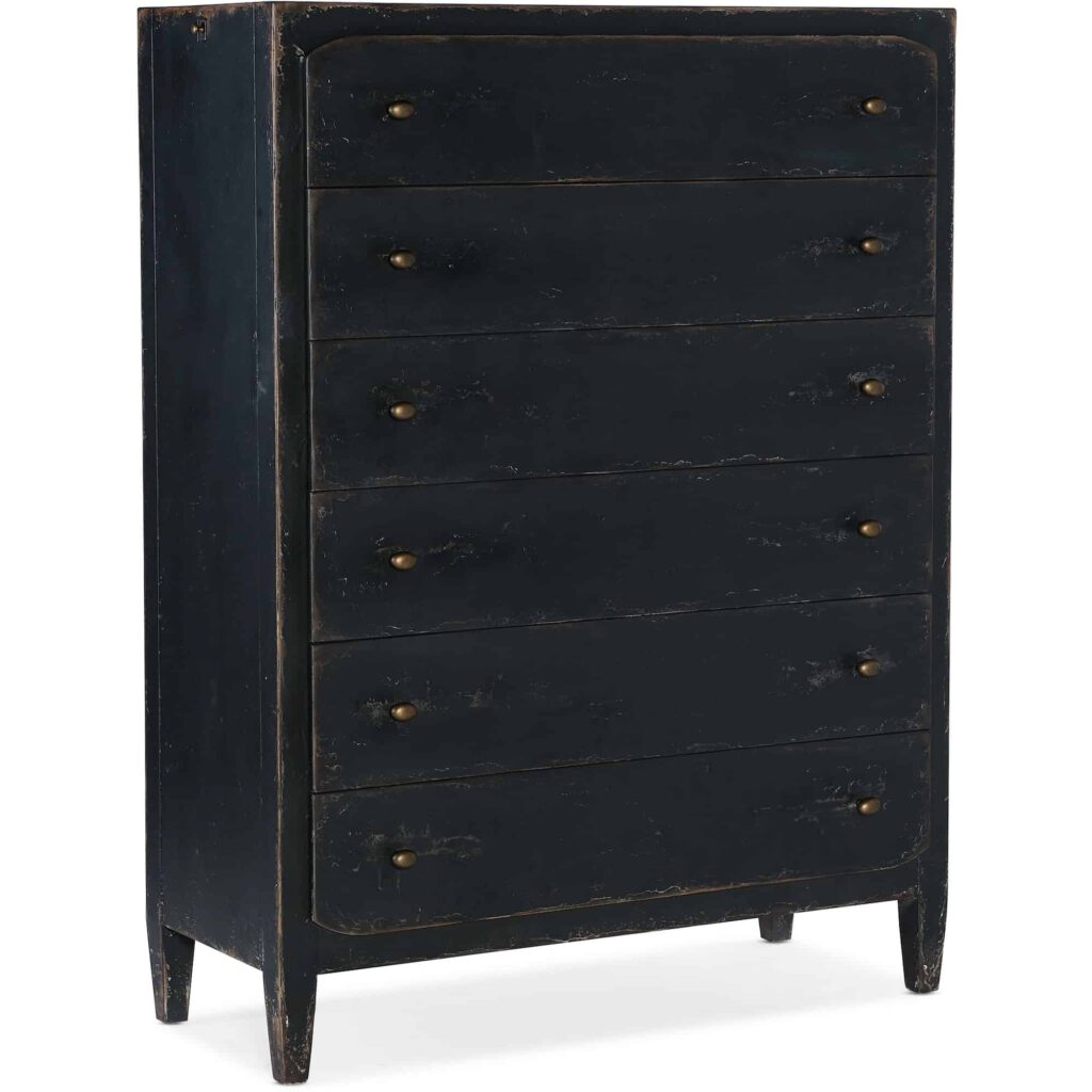 Ciao Bella Six-Drawer Chest- Black