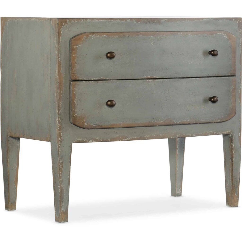 Ciao Bella Two-Drawer Nightstand - Speckled Gray