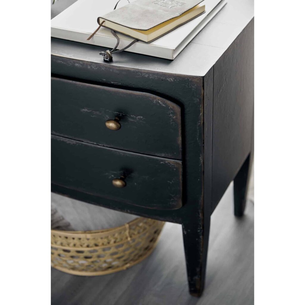 Ciao Bella Two-Drawer Nightstand- Black - Image 3