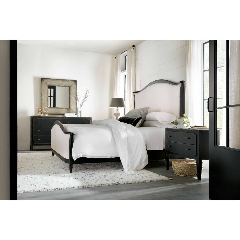 Ciao Bella Queen Upholstered Bed- Black - Image 2