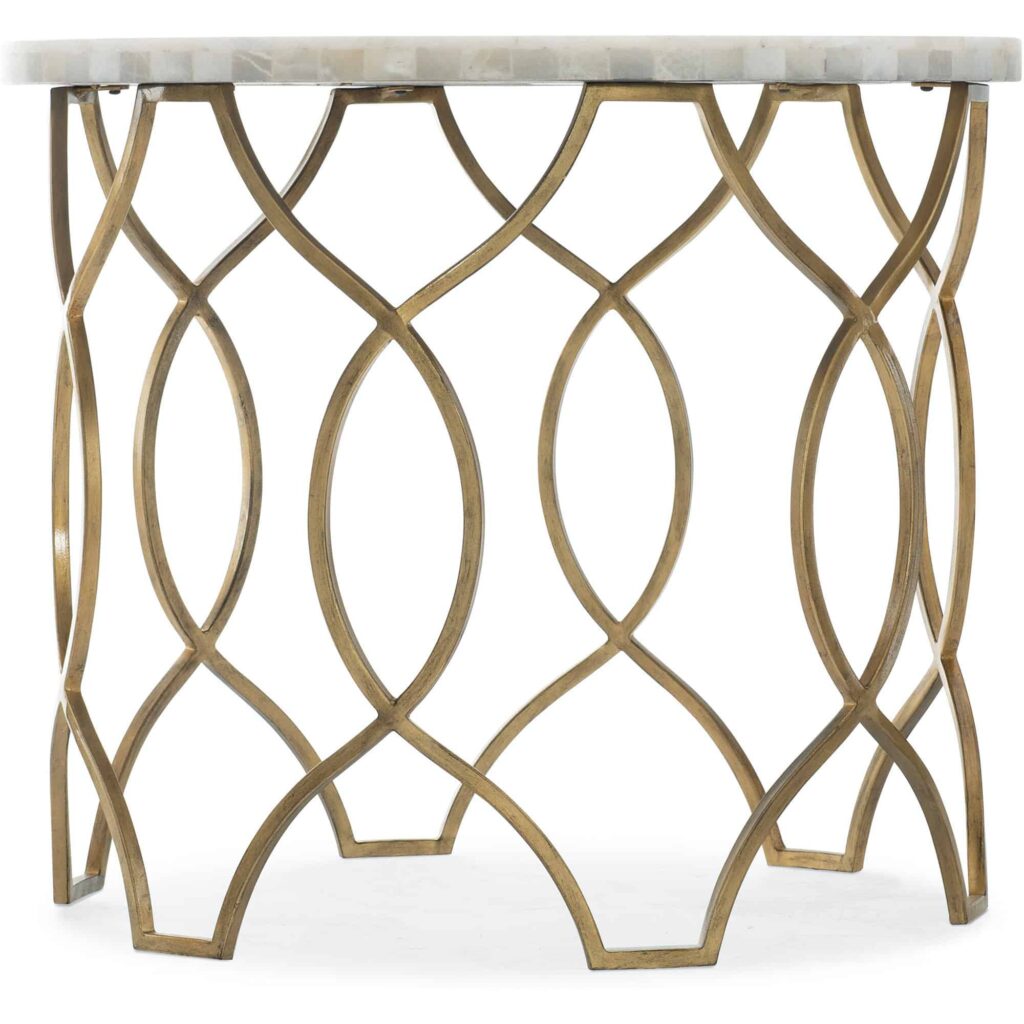 Melange Corrina Round Lamp Table